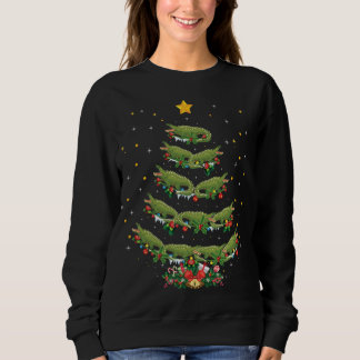 Sudadera Alligator Lover Xmas Regalo Árbol de Navidad
