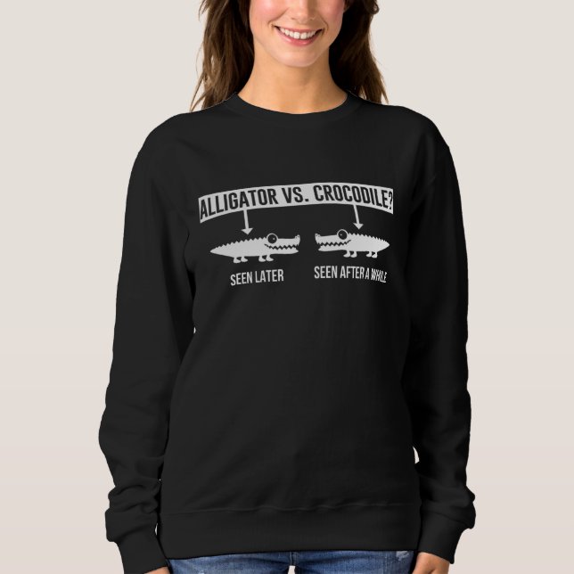 Sudadera Alligator Vs Crocodile Cómo Decir (Anverso)