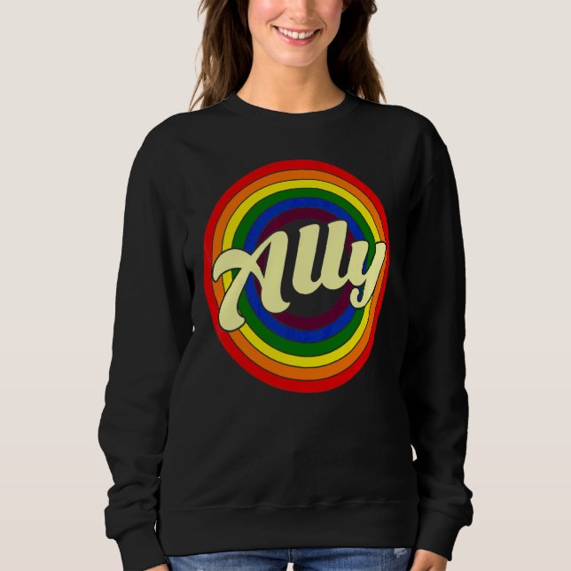 Sudadera Ally Af Bandera Arcoiris Lgbt Orgullo transgénero  (Anverso)