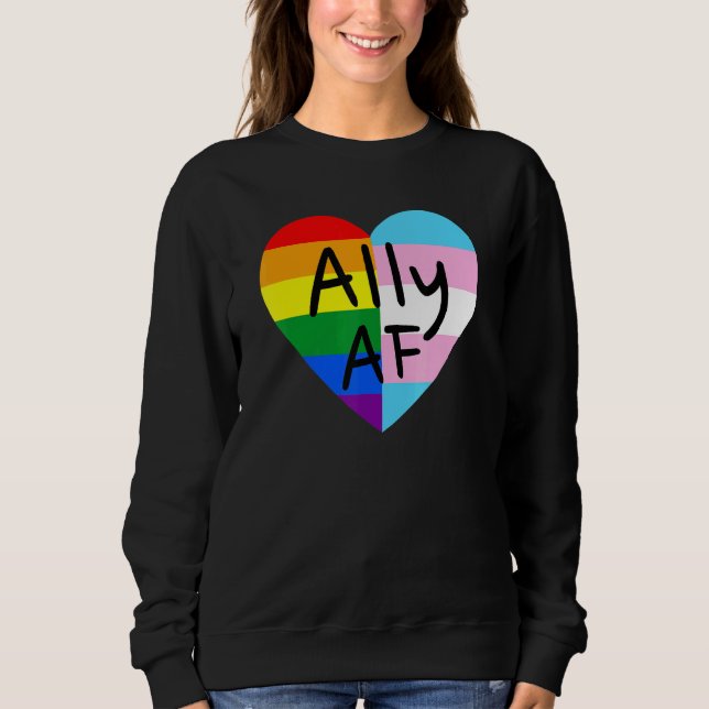 Sudadera Ally Af Lgbtq Flag Gay Primen Equality Trans Lesbi (Anverso)
