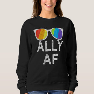 Sudadera Ally Af Shirt Gafas de sol Trans Bandera Amor Igua