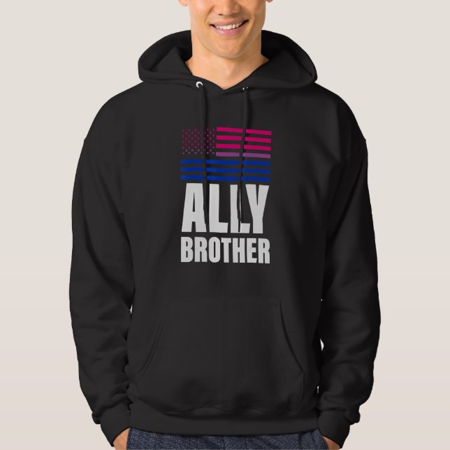 Sudadera Ally Brother Bisexual Flag Orgullo Gay Lgbt (Anverso)