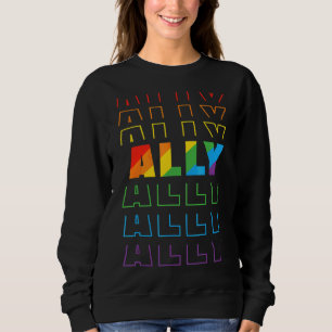 Sudadera Ally Pride Gay Lgbt Day Desfile Mes Bandera Arcoir