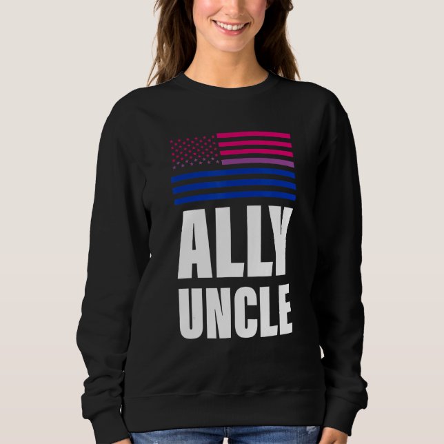 Sudadera Ally Uncle Bisexual Flag Orgullo Gay Lgbt (Anverso)