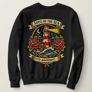 Sudadera Alma del Mar Tatuaje de Marinero al Estilo Antiguo