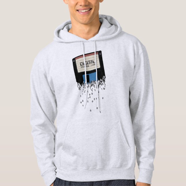 Sudadera Almacenamiento Digital Disco Floppy Retro (Anverso)