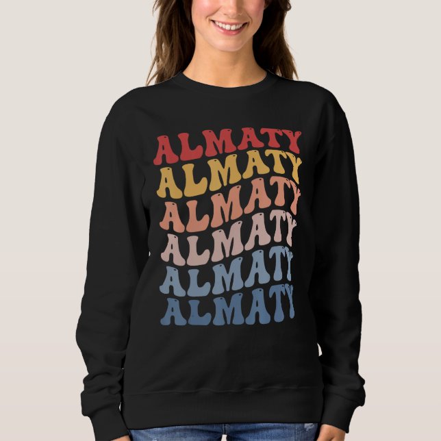 Sudadera Almaty City Groovy Retro (Anverso)