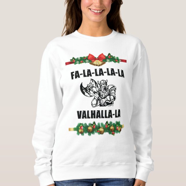 Sudadera Almohada de Valhalla de Navidad (Anverso)
