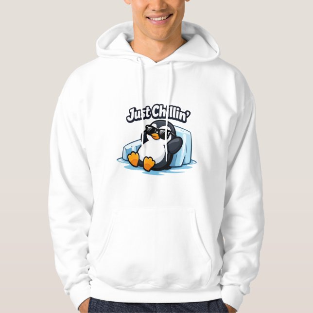 Sudadera Almohadón de Pinguino RELAJÁNDOSE (Anverso)