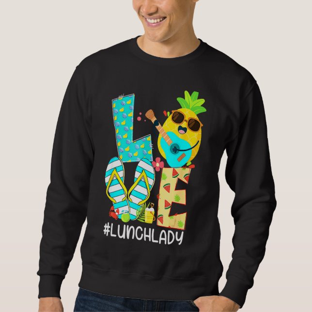Sudadera Almuerzo de amor de piña Lady Hola vacaciones de v (Anverso)