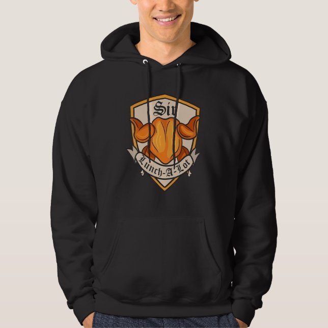 Sudadera Almuerzo Sir A Mucho Gran Comida Medieval Knight (Anverso)