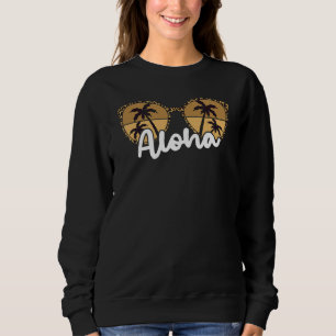 Sudadera Aloha Beaches Leopard Pattern Gafas de sol Palm Tr