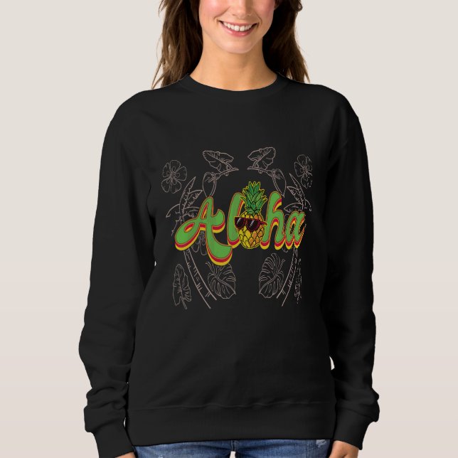 Sudadera Aloha Guay Pineapple Con Gafas De Sol Patrulla Haw (Anverso)