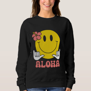 Sudadera Aloha Hawaiano Cara Sonriente Lindo Shaka Hibisco