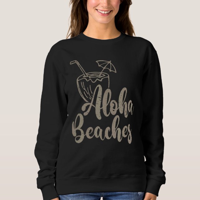 Sudadera Aloha Hawaii Bebe Surf Hawaii Y Coco Ja (Anverso)