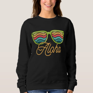 Sudadera Aloha Hawaii Hawaii Isla Hawái Gafas de sol Palmer