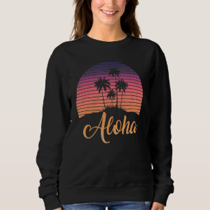 Sudadera Aloha Hawaii Hawaii Isla Hawaii Palm Trees Beach V