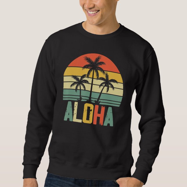Sudadera Aloha Hawaii Hawaiian Island Shirt Palm Beach Surf (Anverso)