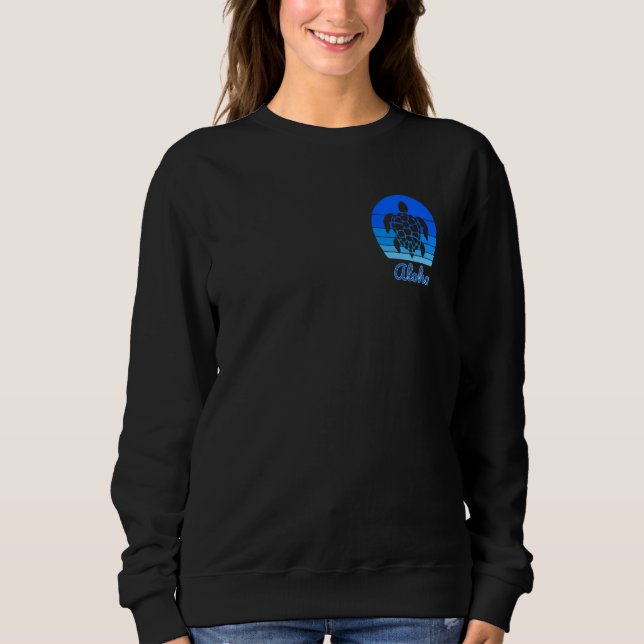 Sudadera Aloha Hawaii Honu Turtle Tribal Sea Turtle (Anverso)