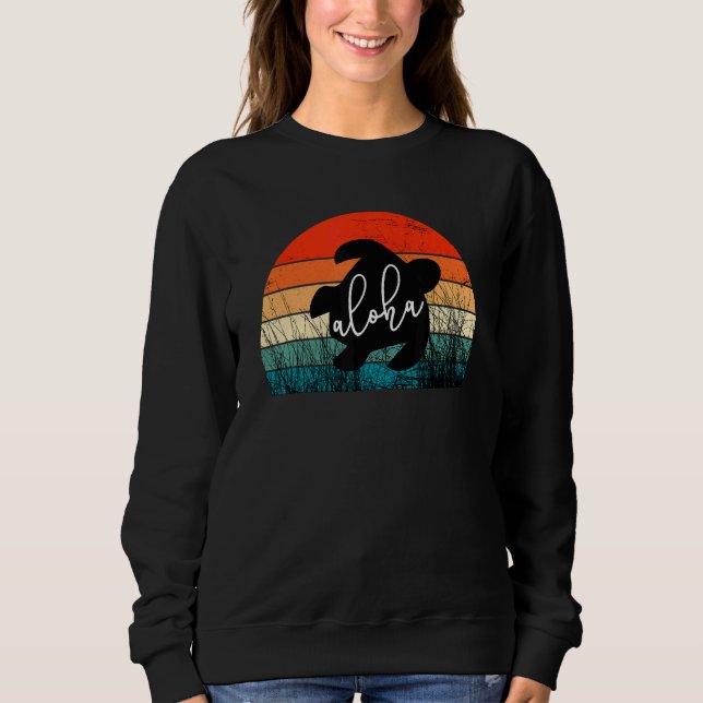 Sudadera Aloha Hawaii Isla Hawaii Tortuga marina (Anverso)