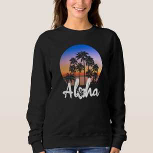 Sudadera Aloha Hawaii Playa Hawaiana Verano Palma Vintage R
