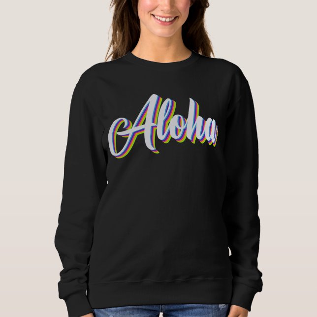 Sudadera Aloha Hawaii se acerca a las mujeres hawaianas (Anverso)