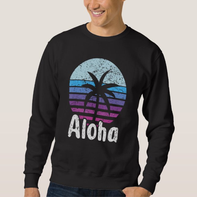 Sudadera Aloha Hawaii Surfing Retro Sunset 16 (Anverso)