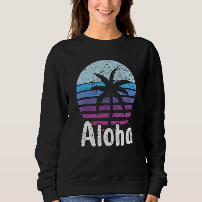 Sudadera Aloha Hawaii Surfing Retro Sunset 16 (Anverso)