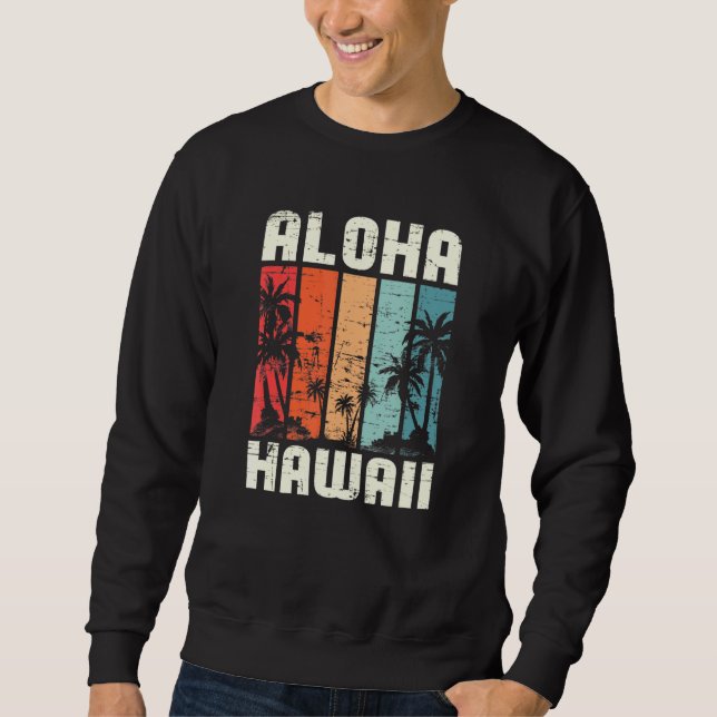 Sudadera Aloha Hawaiian Beach Palm Trees vacaciones veranie (Anverso)