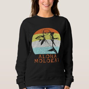 Sudadera Aloha Molokai Vintage Hawaii Dolphin Artw