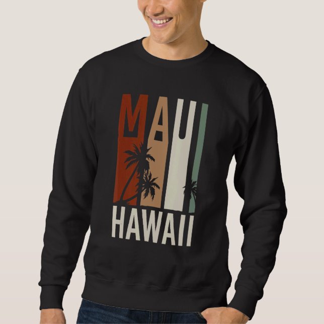 Sudadera Aloha Palm Trees vacaciones de verano Retro Maui H (Anverso)