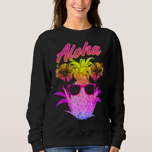 Sudadera Aloha Pineapple Gafas de sol Hawaii Beach Summer V (Anverso)