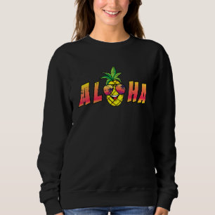 Sudadera Aloha Pineapple Gafas de sol Tropical Hawaii Hawai