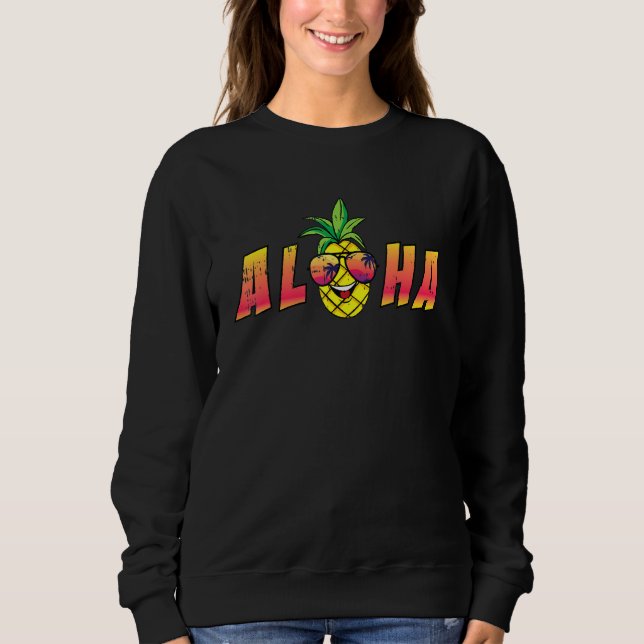Sudadera Aloha Pineapple Gafas de sol Tropical Hawaii Hawai (Anverso)