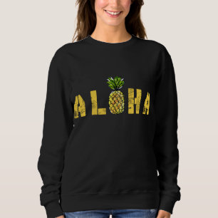 Sudadera Aloha Pineapple Hawaii Vintage Tropical Fruto Summ