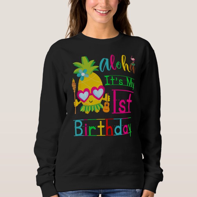 Sudadera Aloha Primer primer cumpleaños de Hawaii Segundo C (Anverso)