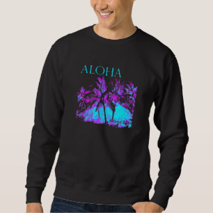 Sudadera Aloha Summer Sun Beach Palm Trees Island Retro