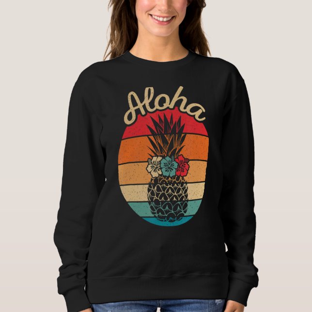 Sudadera Aloha Tropical Hawaiian Pineapple Beach Retro Suns (Anverso)