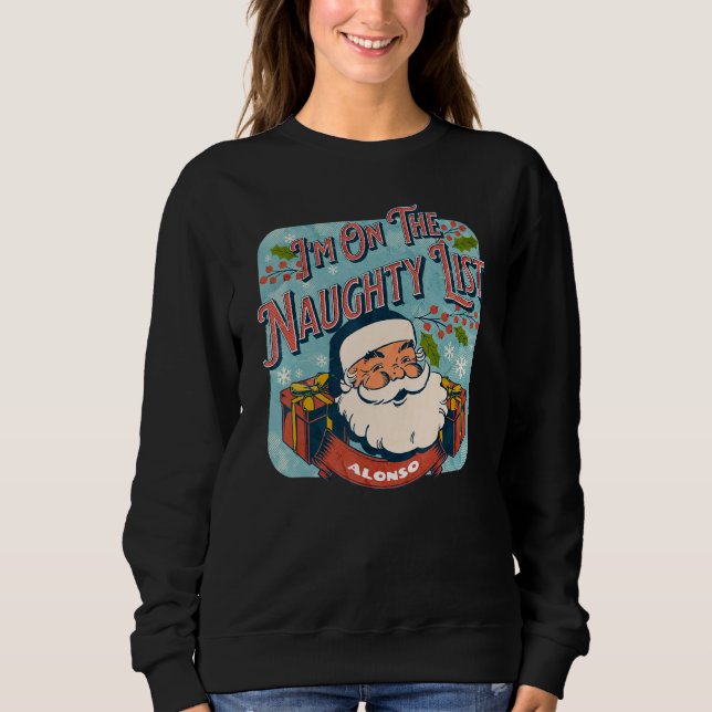 Sudadera Alonso Christmas Naughty List   Santa xmas holiday (Anverso)