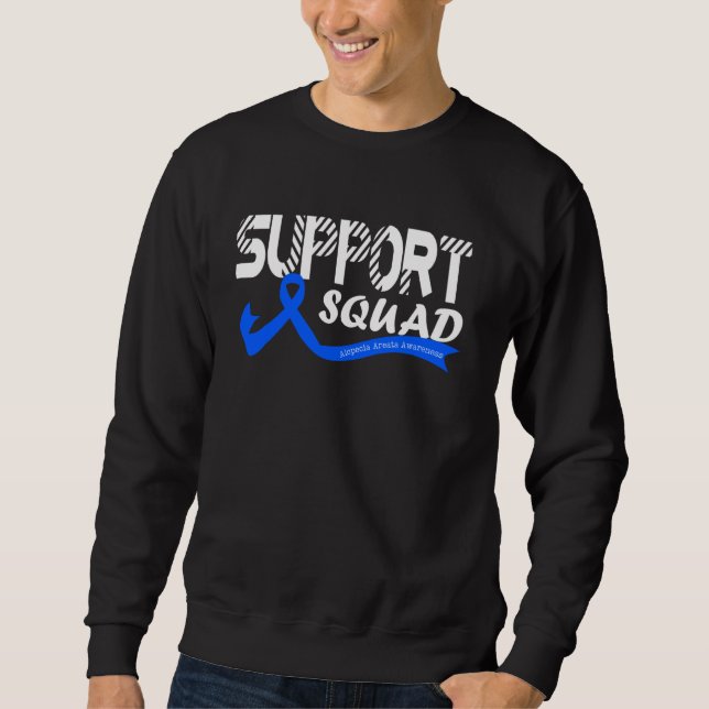 Sudadera Alopecia Areata Awareness Support - Cinta Escuadra (Anverso)