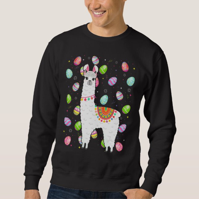 Sudadera Alpaca Bunny Easter Egy Funny Alpaca Easter Sund (Anverso)