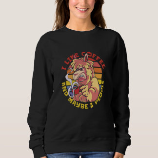 Sudadera Alpaca Coffee Drinking Alpaca Drink Coffee Caffein
