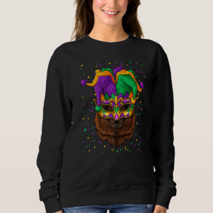 Sudadera Alpaca Mardi Gras Animal Face Carnier Jester Fest
