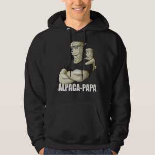 Sudadera Alpaca Papa para hombres con nombre alpaca para pa