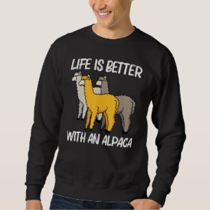 Sudadera Alpaca Para Hombres Mujeres Camélido Mamífero Anim