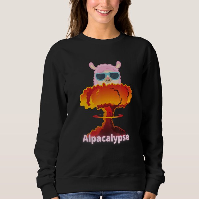 Sudadera Alpacalypse Llamageddon Weird Alpaca Llama (Anverso)