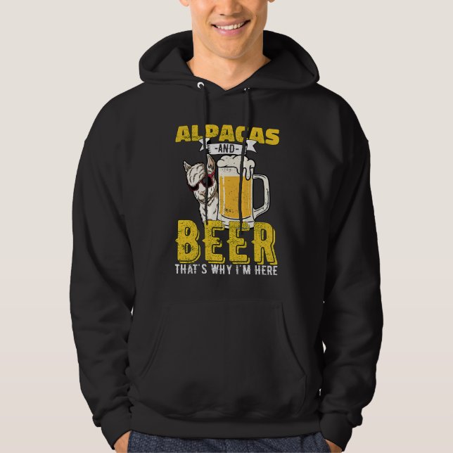 Sudadera Alpacas beer alpaca alcohol (Anverso)