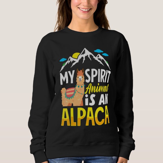 Sudadera Alpacas Mammals LLamas Alpaca My Spirit Animal Is  (Anverso)