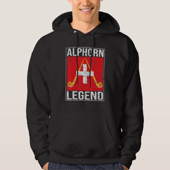 Sudadera Alpenhorn Almhorn Natural Horn Blower Musician Leg (Anverso)