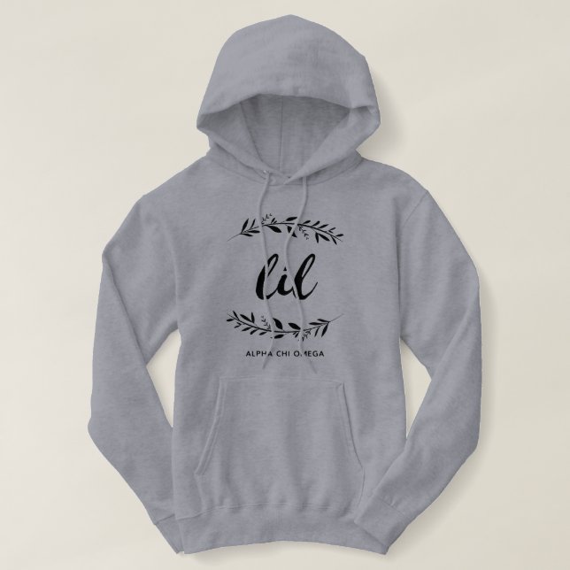 Sudadera Alpha Chi Omega | Corona pequeña (Diseño del anverso)